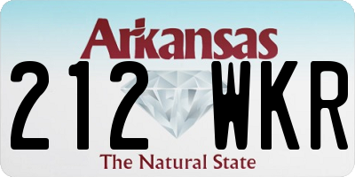 AR license plate 212WKR