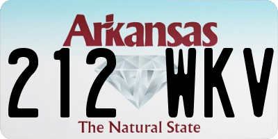 AR license plate 212WKV