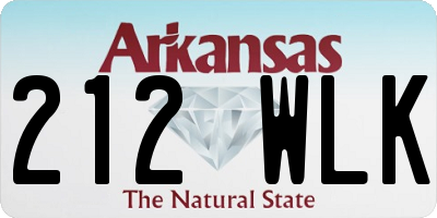 AR license plate 212WLK