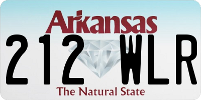 AR license plate 212WLR