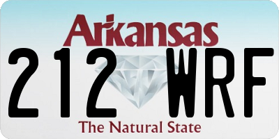 AR license plate 212WRF