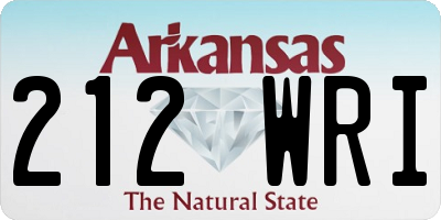 AR license plate 212WRI