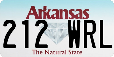 AR license plate 212WRL