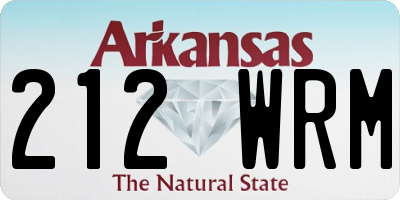 AR license plate 212WRM