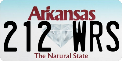 AR license plate 212WRS