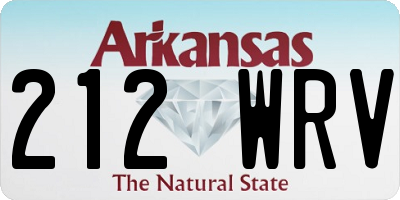 AR license plate 212WRV