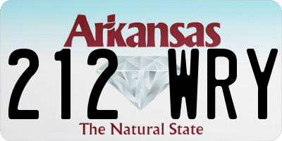 AR license plate 212WRY