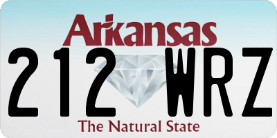 AR license plate 212WRZ