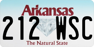 AR license plate 212WSC