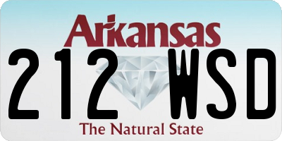 AR license plate 212WSD