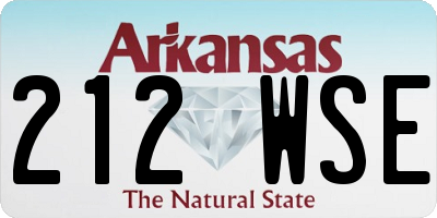 AR license plate 212WSE