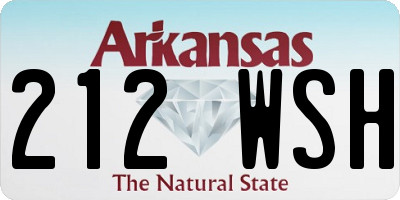 AR license plate 212WSH