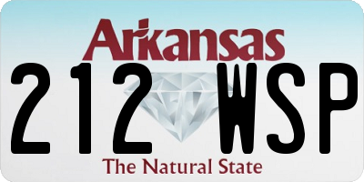 AR license plate 212WSP
