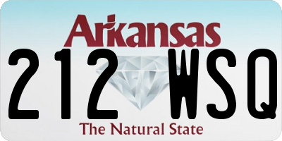 AR license plate 212WSQ