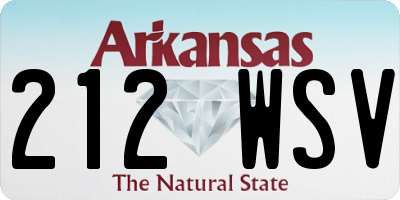 AR license plate 212WSV