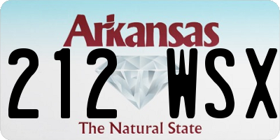 AR license plate 212WSX
