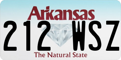 AR license plate 212WSZ