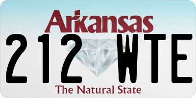 AR license plate 212WTE