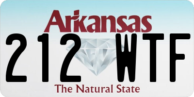 AR license plate 212WTF