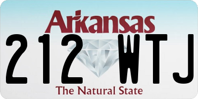 AR license plate 212WTJ