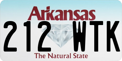 AR license plate 212WTK