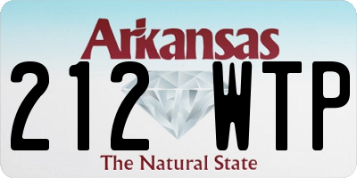 AR license plate 212WTP