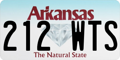 AR license plate 212WTS