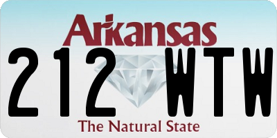 AR license plate 212WTW