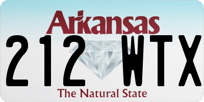 AR license plate 212WTX
