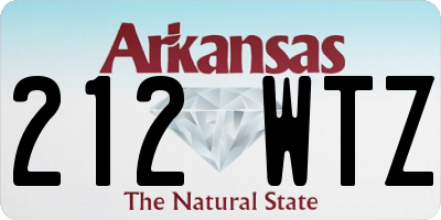 AR license plate 212WTZ