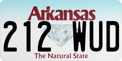 AR license plate 212WUD