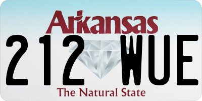 AR license plate 212WUE