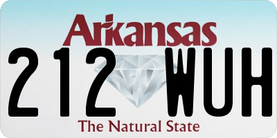 AR license plate 212WUH