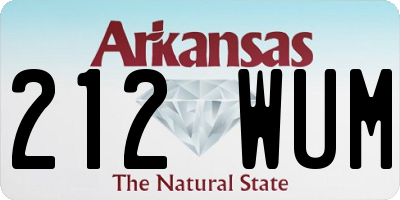 AR license plate 212WUM