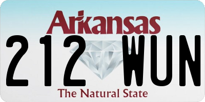 AR license plate 212WUN