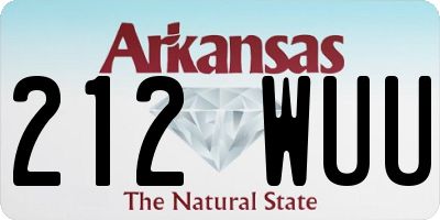 AR license plate 212WUU