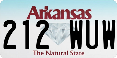 AR license plate 212WUW