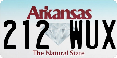 AR license plate 212WUX