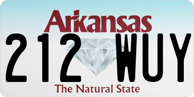 AR license plate 212WUY