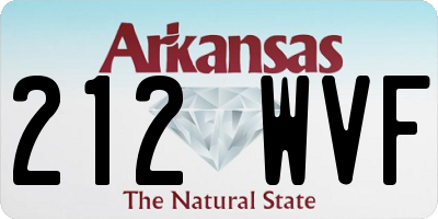 AR license plate 212WVF