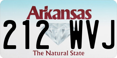 AR license plate 212WVJ