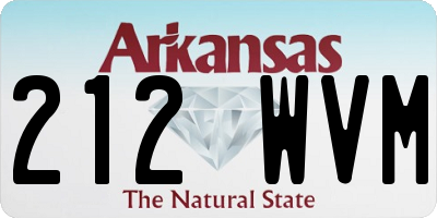 AR license plate 212WVM