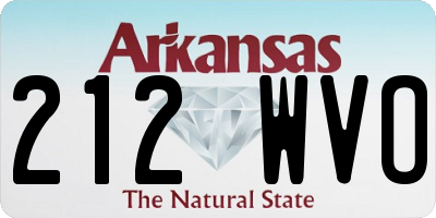 AR license plate 212WVO