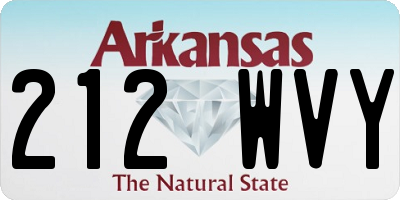 AR license plate 212WVY
