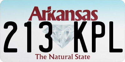 AR license plate 213KPL