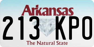 AR license plate 213KPO