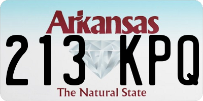 AR license plate 213KPQ