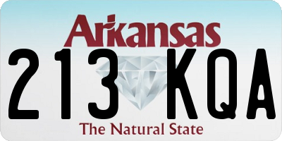 AR license plate 213KQA
