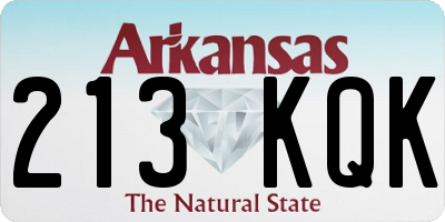 AR license plate 213KQK