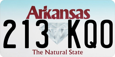 AR license plate 213KQO
